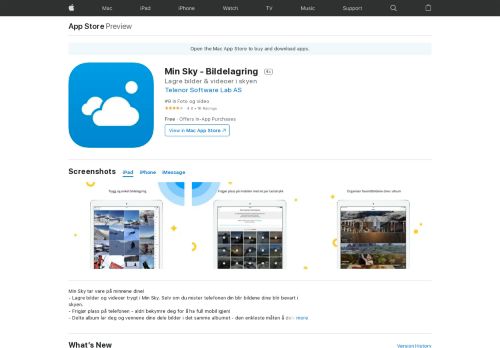 
                            10. Min Sky - Bildelagring on the App Store - iTunes - Apple
