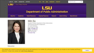 
                            10. Min Su - Louisiana State University