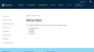 
                            1. Mina Sidor - EnterCard