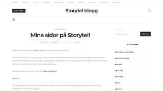 
                            2. Mina sidor på Storytel! – Storytel blogg