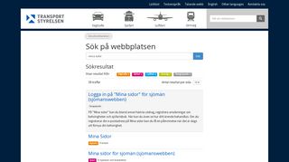 
                            7. Mina Sidor - Sök på webbplatsen - Transportstyrelsen