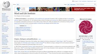 
                            8. Mind and Life Institute - Wikipedia