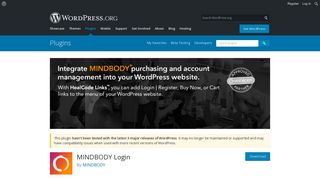 
                            9. MINDBODY Login | WordPress.org