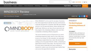 
                            8. MINDBODY Review 2018 | Business.com