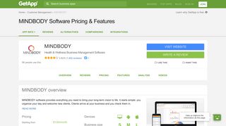 
                            8. MINDBODY Software 2019 Pricing & Features | GetApp®