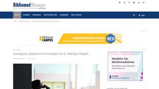 
                            11. Minddistrict - Asklepios übernimmt Anbieter für E-Mental-Health ...