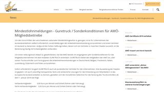 
                            8. Mindestlohnmeldungen - Guretruck / Sonderkonditionen für AMÖ ...