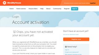 
                            9. MindMyHouse - Account activation