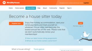 
                            4. MindMyHouse - Become a house sitter today
