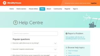 
                            8. MindMyHouse - Help Centre