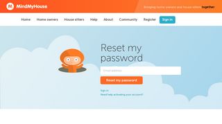 
                            6. MindMyHouse - Reset my password