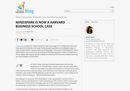 
                            4. Mindspark is now a Harvard Business School Case - EI blog