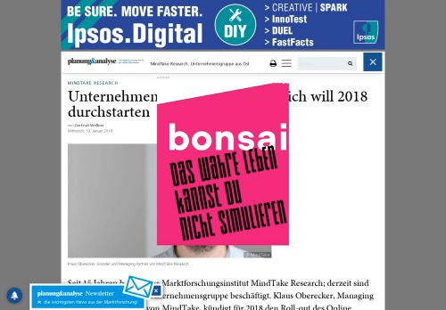 
                            7. MindTake Research: Unternehmensgruppe aus Österreich will 2018 ...