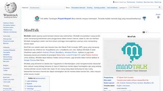 
                            3. MindTalk - Wikipedia bahasa Indonesia, ensiklopedia bebas