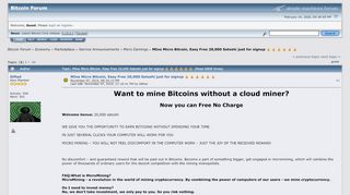 
                            8. MIne Micro Bitcoin, Easy Free 20,000 Satoshi just for ...