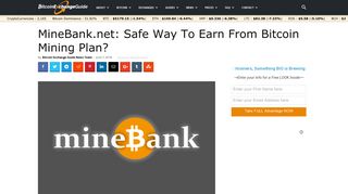 
                            3. MineBank.net Review: Safe Way To Earn From Bitcoin ...