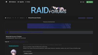 
                            5. Minecraft Account Checker | RaidForums