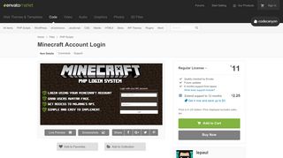 
                            5. Minecraft Account Login by lepaul | CodeCanyon