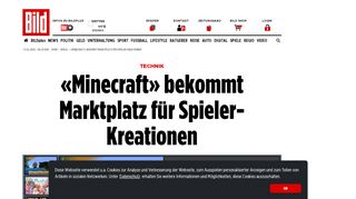 
                            12. «Minecraft» bekommt Marktplatz für Spieler-Kreationen - Spiele - Bild.de