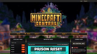 
                            2. Minecraft Central | #1 Minecraft Server | Best Minecraft Server