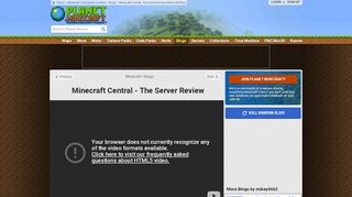 
                            13. Minecraft Central - The Server Review Minecraft Blog