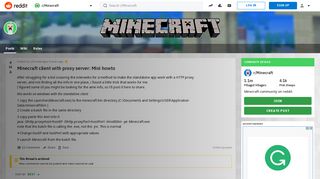 
                            8. Minecraft client with proxy server: Mini howto : Minecraft - Reddit