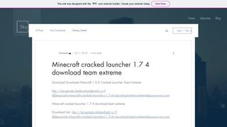 
                            12. Minecraft cracked launcher 1.7 4 download team extreme - Wix.com