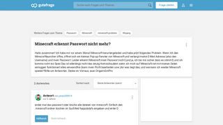 
                            1. Minecraft erkennt Passwort nicht mehr? (Mojang, minecraft-problem ...