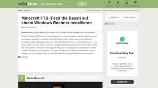 
                            12. Minecraft FTB (Feed the Beast) auf einem Windows Rechner installieren