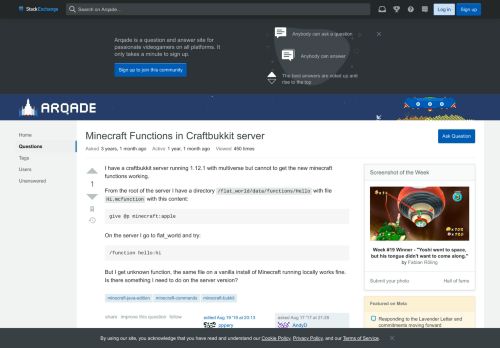 
                            10. Minecraft Functions in Craftbukkit server - Arqade