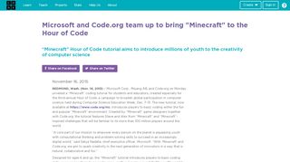 
                            11. Minecraft Hour of Code | Code.org