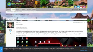 
                            1. Minecraft Launcher bleibt schwarz | Unlimitedworld