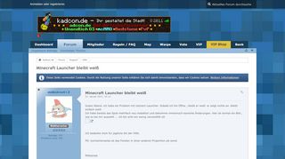 
                            9. Minecraft Launcher bleibt weiß - Hilfe - Kadcon.de