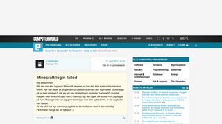 
                            11. Minecraft login failed - Eksperten - Computerworld