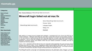 
                            6. Minecraft login failed not ed mac fix download - risomadu.gq