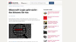 
                            4. Minecraft-Login geht nicht - das können Sie tun - Helpster.de