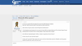 
                            7. Minecraft - Minecraft offline spielen? | ComputerBase Forum