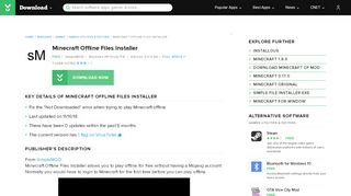 
                            13. Minecraft Offline Files Installer - Free download and software reviews ...