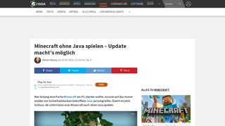 
                            12. Minecraft ohne Java spielen – Update macht's möglich – GIGA