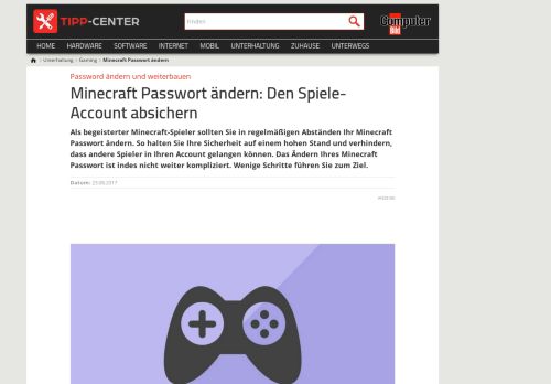 
                            4. Minecraft Passwort ändern | TippCenter