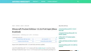 
                            9. Minecraft Pocket Edition 1.5.3.0 Full Apk (Xbox Enabled) - ...
