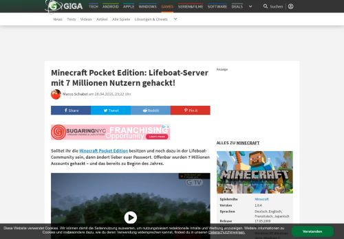 
                            12. Minecraft Pocket Edition: Lifeboat-Server mit 7 Millionen Nutzern ...