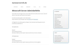 
                            7. Minecraft Server Adminbefehle | Gameserverinfo.de