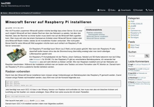 
                            10. Minecraft Server auf Raspberry Pi installieren - tas2580