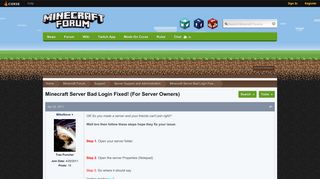 
                            5. Minecraft Server Bad Login Fixed! (For Server Owners) - Server ...