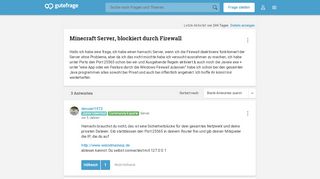 
                            5. Minecraft Server, blockiert durch Firewall (Multiplayer, regeln ...