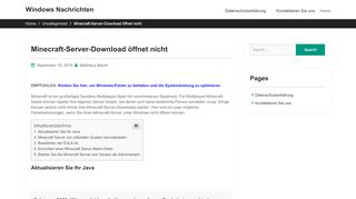 
                            7. Minecraft-Server-Download öffnet nicht - Windows Nachrichten