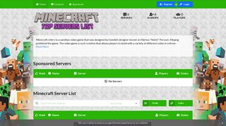 
                            7. Minecraft Server List: Login