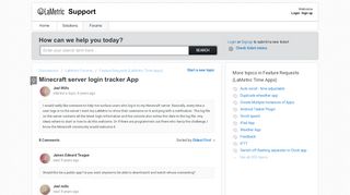 
                            4. Minecraft server login tracker App - Support - LaMetric