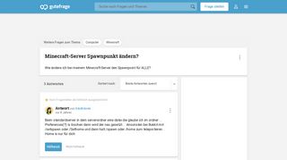 
                            8. Minecraft-Server Spawnpunkt ändern? (Computer) - Gutefrage